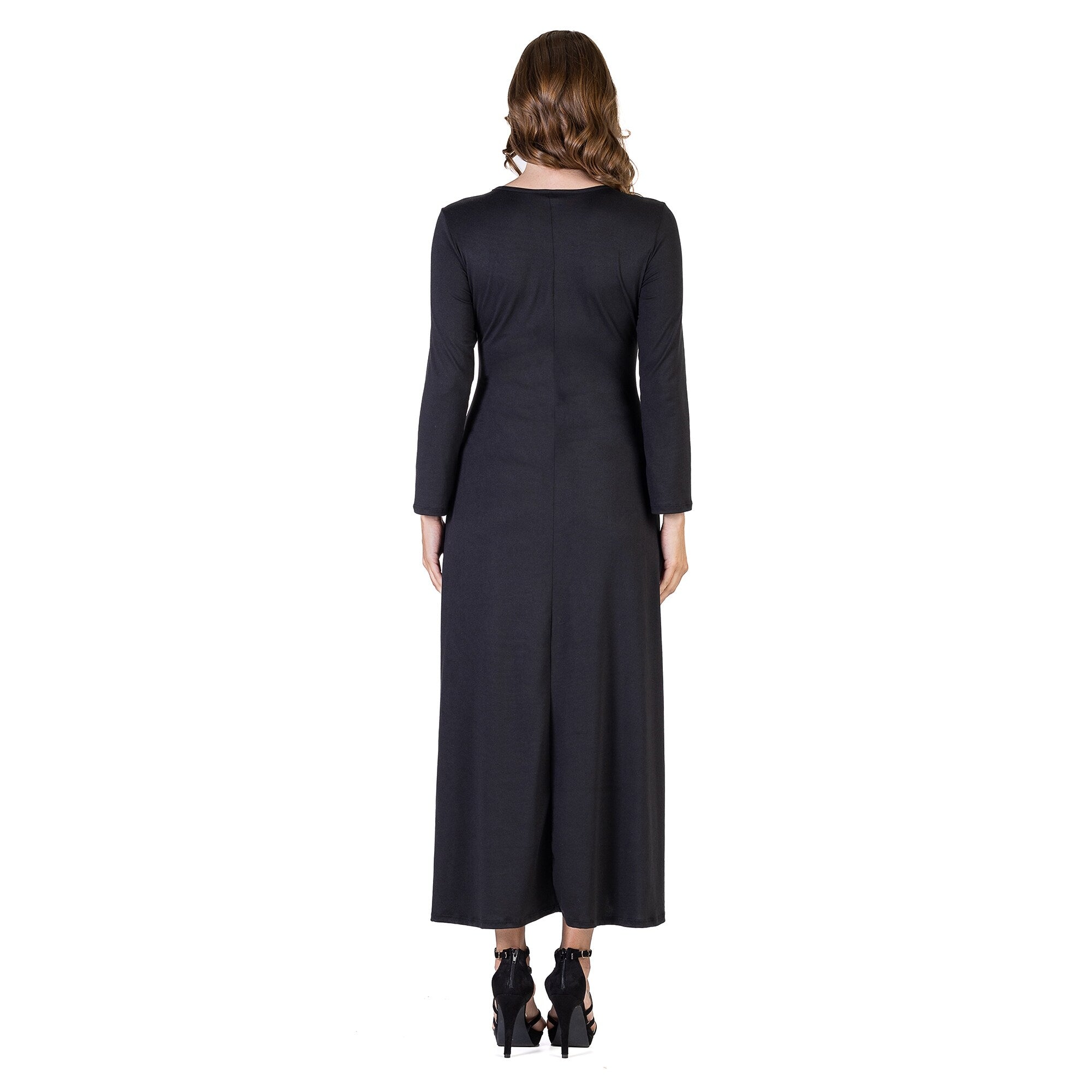 24seven-Comfort-Apparel-Womens-Long-Sleeve-Maxi-Dress